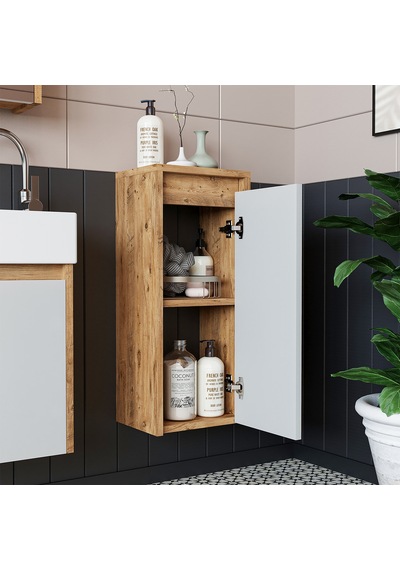 Roomart Ayaksız Tek Kapaklı Lavabolu 50 Cm Banyo Dolabı+Ayna Atlantik Çam - Beyaz Roomart Ayaksız Tek Kapaklı Lavabolu 50 Cm Banyo Dolabı+Ayna Atlantik Çam - Beyaz