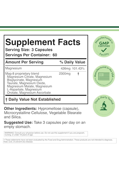 Double Wood Magnesium Complex Citrate Bisglycinate Taurate Malate L-aspartate Orotate And Ascorbate 180 Caps Aromasız Double Wood Magnesium Complex Citrate Bisglycinate Taurate Malate L-aspartate Orotate And Ascorbate 180 Caps Aromasız