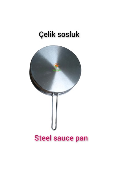 Çelik Sos Tavası Çelik Sosluk 20 Cm Ebatlı Büyük Boy 430 Kalite