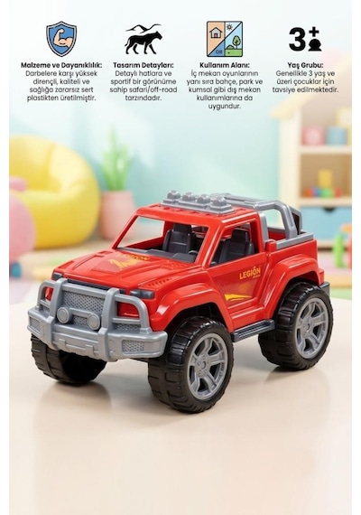 Legion Safari 36 Cm Off-road Çocuk Arazi Aracı - Dayanıklı Sportif Tasarımlı Oyuncak Araba