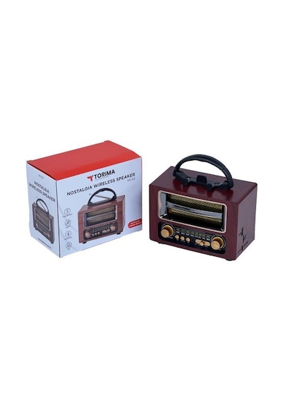 Torima NS-02 Brown Nostajik Radyo Bluetooth Hoparlör