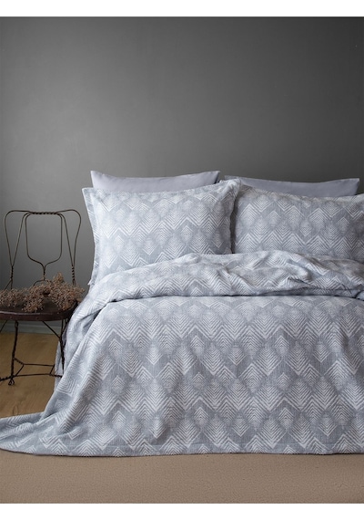 Bedline Tek Yatak Örtüsü Çift Kişilik Areca Gri 230x240 Cm