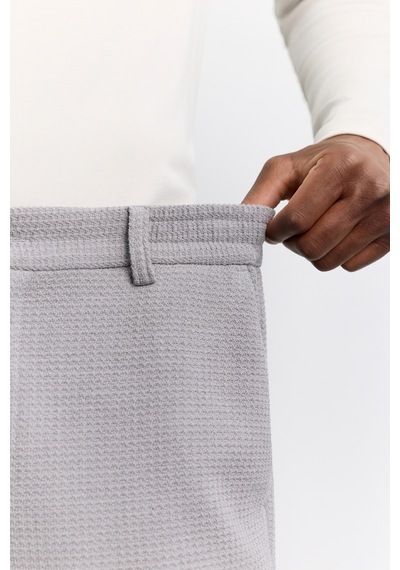 Avva Erkek Gri Yanı Lastikli Gofreli Elastan Slim Fit Pantolon A62y3080