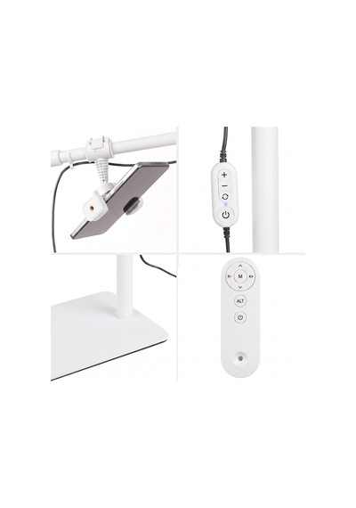 Trled 70cm Beyaz Ve Işıltılı Pembe Elmas Desenli Ayaklı Profesyonel Güzellik Lambası