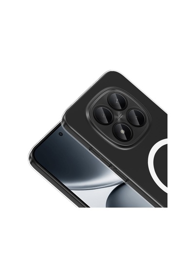 Vendas Xiaomi Redmi Note 15 Pro Plus Kamera Korumalı M-safe Şarj Özellikli Şeffaf Zore London Sert Pc Kapak Şeffaf