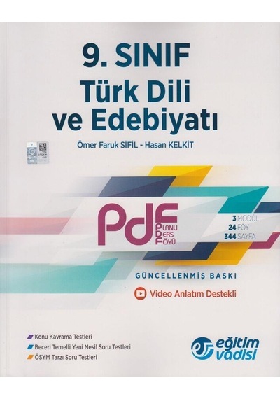 9.Sınıf Turk Dili Ve Edebiyatı  Pdf Planlı Ders Föyü Video Anlatım Destekli -  Eğitim Vadisi