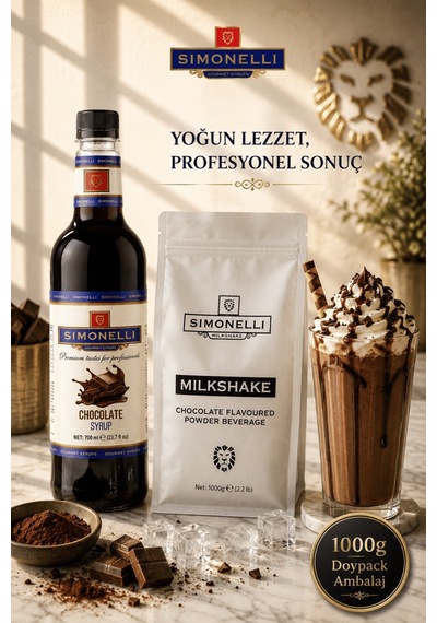 Simonelli Çikolata Aromalı Toz Milkshake Karışımı 1 KG