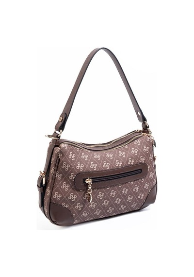 Silver Polo Sp1269 Kadın Omuz Çantası Monogram Kahve-kahve
