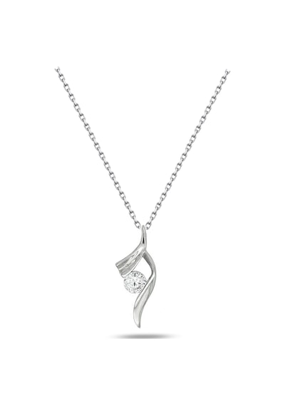 Brezza Lusso Jewelry Gümüş Zarif Tasarım Zirkon Taşlı Kadın Kolye 45 CM