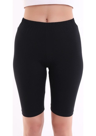 Self Clothing Kadın Siyah Penye Kumaş Yüksek Bel Kısa Tayt Slf1295
