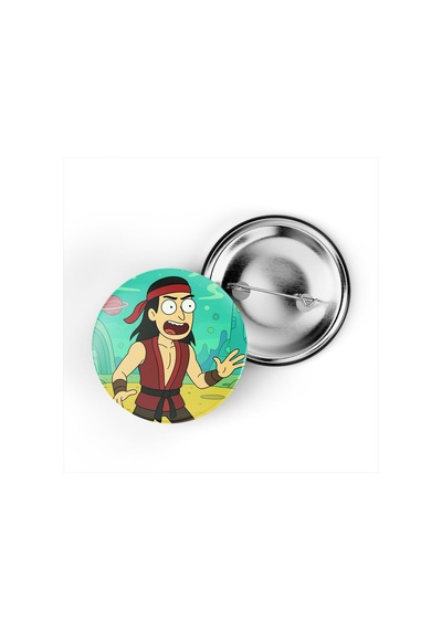 Liu Kang - 44 Mm İğneli Çanta Rozeti - 5 Adet Diğer