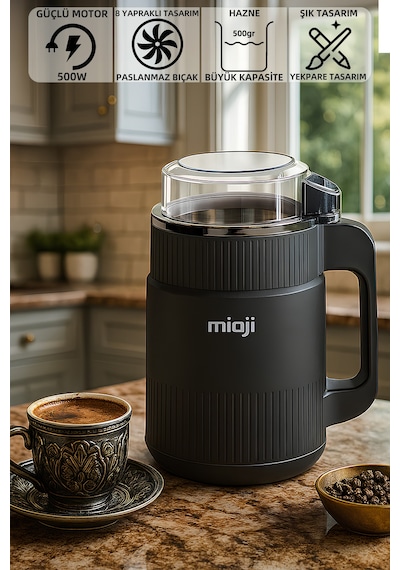 Mioji Mio CG34 500 W Paslanmaz Çelik Bıçak Kompakt Baharat ve Kahve Öğütücü