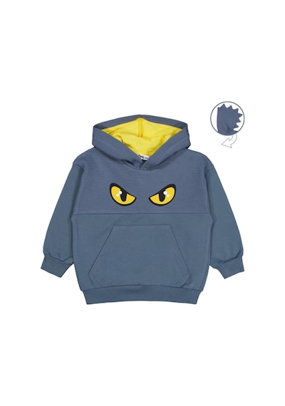 Civil Boys Göz Baskılı Kapşonlu 2-5 Yaş Sweatshirt Antrasit