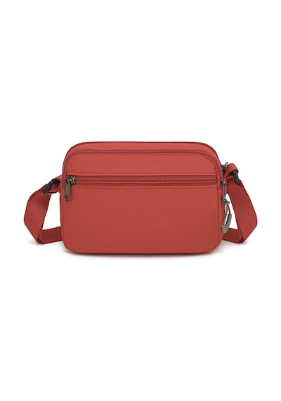 Smart Bags Kiremit Hafif Kumaş Çok Cepli Küçük Boy Günlük Kadın Çapraz Çanta