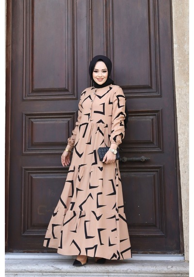 Hira Life Fashion Kadın Tesettür Mevsimlik Beli Kuşaklı Dokuma Viskon Elbise Vizon-siyah Vizon-siyah Hira Life Fashion Kadın Tesettür Mevsimlik Beli Kuşaklı Dokuma Viskon Elbise Vizon-siyah Vizon-siyah