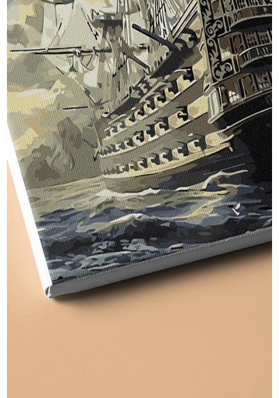 Webstyle Sayılarla Boyama Seti Kasnaklı Iskandiav Yelkenlisi 40 X 50 Cm