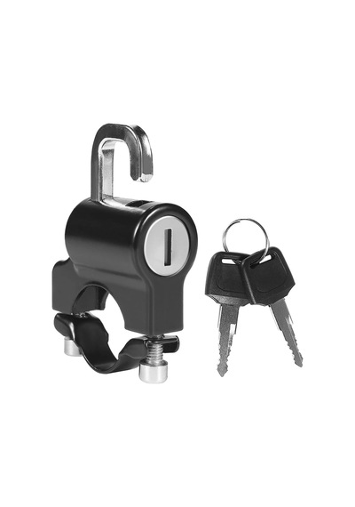 Kyrotech Universal Motosiklet Kask Kilidi 22 Ve 26 Mm Ayarlanabilir Gidon Uyumlu, Çift Anahtarlı Güvenlik Kilidi, Su
