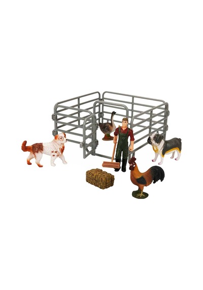 Farm World Çiftlik Hayvanları Seti Köpek Horoz Kaz Köpek