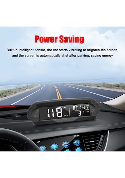 Gps Hız Göstergesi Hud Ekran Güneş Enerjili Dijital Kilometre Sayacı-head Up Display