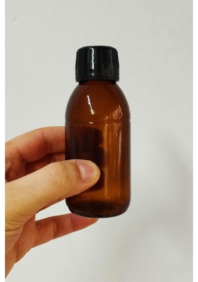 Amber Ecza Şişesi, 125 Ml, Kahverengi Cam, Plastik Contalı Kilit Kapak, Hava Ve Sıvı Sızdırmaz, 28mm Ağız Çaplı, Parfüm Demlemek İçin Uygun, 20 Adet 125 Ml, Siyah Kapak