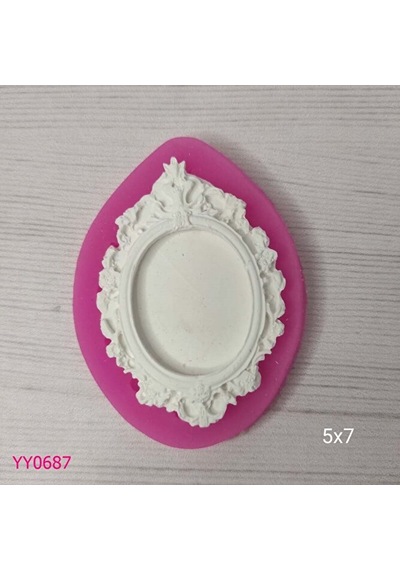 Yy0687 Motifli Elips Çerçeve Silikon Kalıp