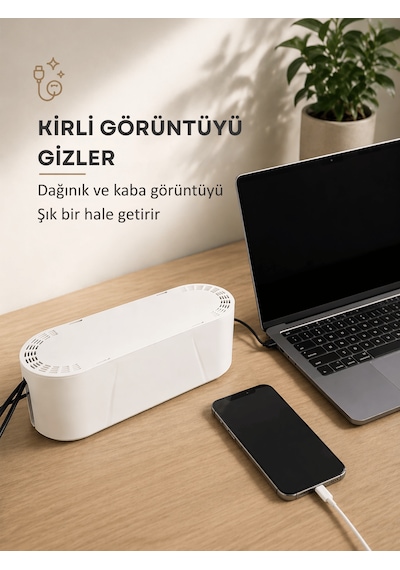Beylini Kablo Düzenleyici Düzenleme Kutusu Çoklu Priz Organizeri Kablo Tutucu Saklayıcı Tüneli