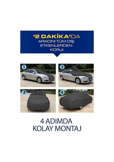 Siyah, Peugeot 206 Cc 2001 - 2007, Araba Brandası, Oto Örtüsü, Araba Çadırı Siyah