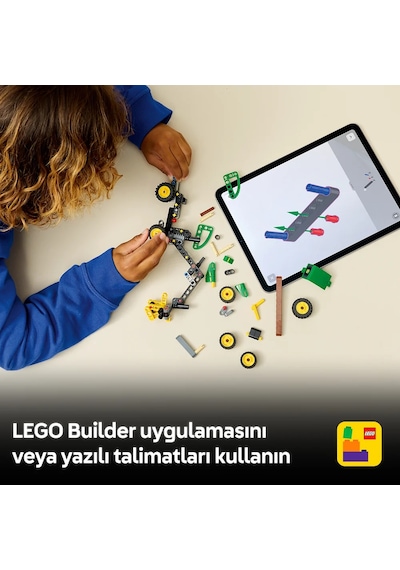LEGO®  Technic™ John Deere 1470H Tekerlekli Orman Makinesi 42218 – 7 yaş ve üzeri çocuklar için Yaratıcı Oyuncak Yapım Seti (117 P)