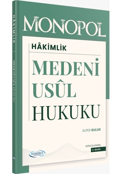 Medeni Usul Hukuku 3. Baskı Monopol Yayınları - Yeni Baskı