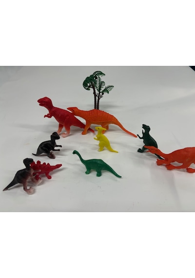 Plastik Oyuncak Dinozor Seti Dinozorlar 10 Parça Dinazor Çok Renkli Hayvan Figürü