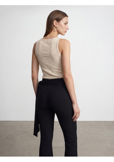 Dilvin 32892 Halter Yaka Top-bej Melanj