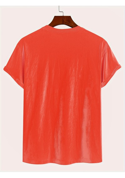 Unisex Mini Astranot Tasarım Basklı Tshirt Kırmızı