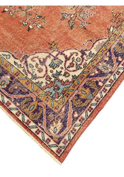 El Dokuma Vintage Retro 5 M2 Halı 170x285 Kiremit Eskitme Halı Kiremit