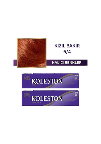 Wella Koleston Single Tüp Boya 6/4 Kızıl Bakır X 2 Adet