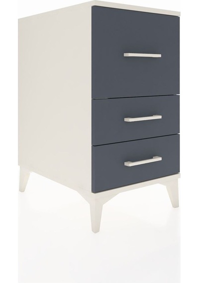 Kronos Komodin 3 Çekmeceli 44x59x80 Aytaşı-antrasit Aytaşı