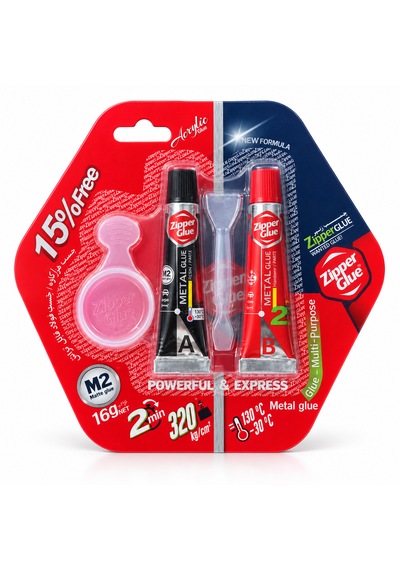 Zipper Glue Çok Amaçlı Çift Karışım Mat Yapıştırıcı 16 Gr 2'li Set