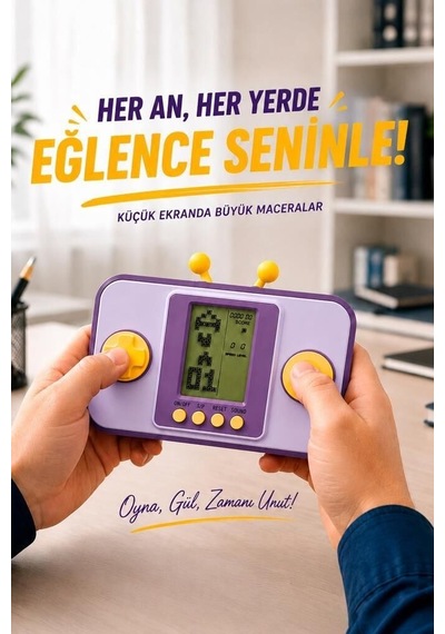 Gc-010 Mor El Atarisi Tetris Gameboy Joystick Arkadaş Eğlencesi Boş Vakit Hobi Eşyası