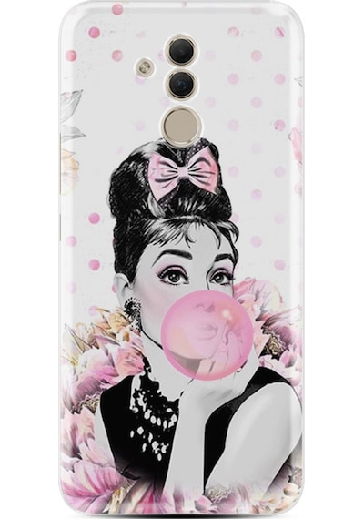 Huawei Mate 20 Lite Kilif Resimli Silikon Kilif Audrey Glue 1420 522861768