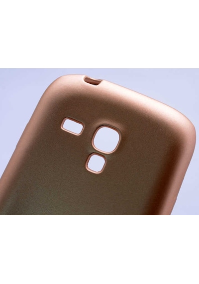 Samsung Galaxy Uyumlu S3 Mini Kılıf Zore Premier Silikon Kapak Gold