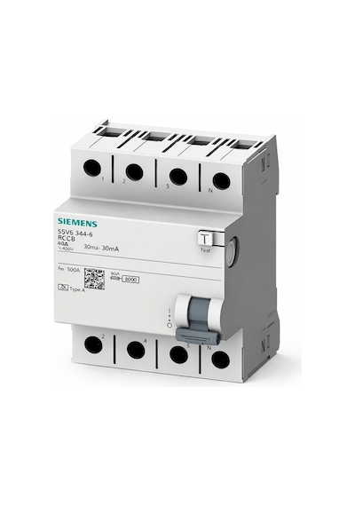 Siemens 5sv5344-6 30ma 3x40a Kaçak Akım Koruma Rölesi A Tip