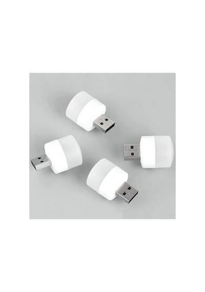 Mini Usb Kamp Ve Gece Lambası Çok Amaçlı Usb Yuvarlak Led Lamba Beyaz