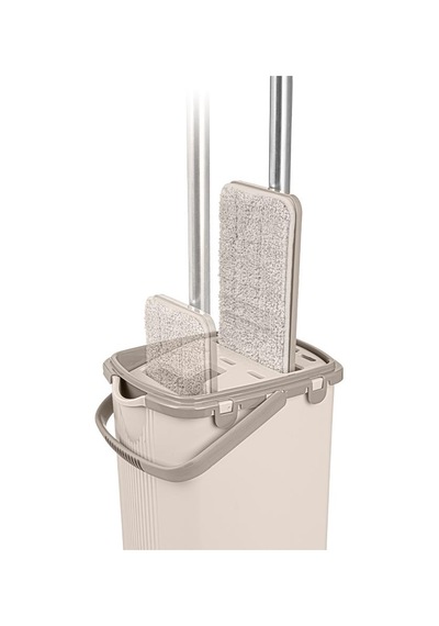 Omnisoft FLR F400 Eko Sihirli Tablet Mop Temizlik Seti Krem