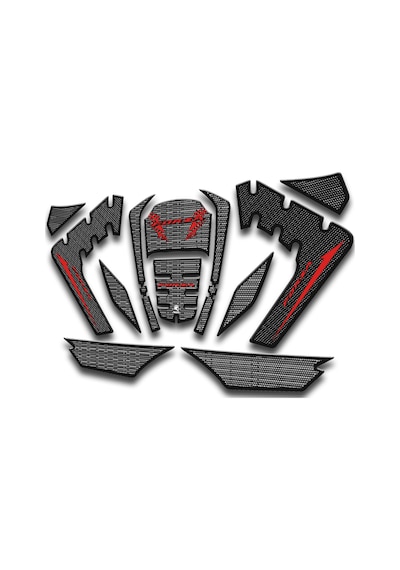 Forza Tank Pad Seti Karbon Kırmızı
