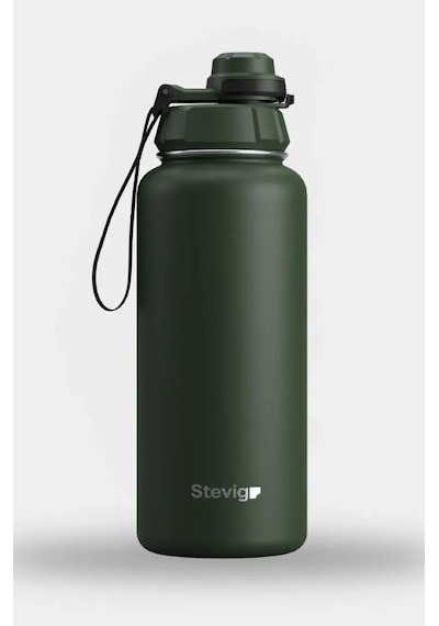 Stevig 1 Hand Leak-proof Sızdırmaz Çelik Termos Green