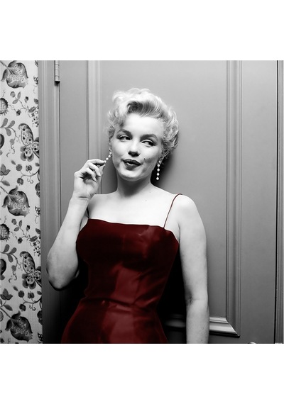 Marilyn Monroe Fotoğrafları Doğal Taş Bardak Altlığı 4'lü Set - Natural Stone Coasters-174205 Çok Renkli