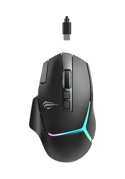 Havit Gamenote Ms967wb Tri-mode Rgb Kablosuz Gaming Mouse, 22.000 Dpı,2.4ghz ,bt 5.2, Paw3311 Sensör