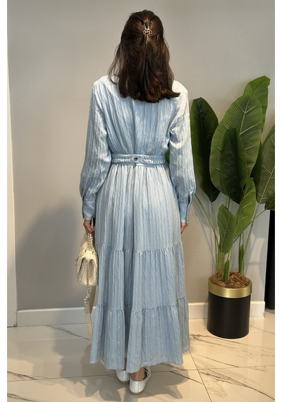 Missemramiss Summer Line Elbise 5248 Açık Mavi