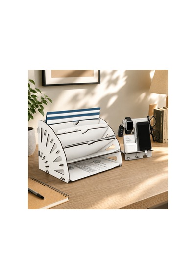 Quarter Masaüstü Organizer Ve Telefon Standı 2'li Set Ahşap Dosya Düzenleyici Dekoratif Dairesel Evrak Rafı Beyaz - 901034195 Beyaz Quarter Masaüstü Organizer Ve Telefon Standı 2'li Set Ahşap Dosya Düzenleyici Dekoratif Dairesel Evrak Rafı Beyaz - 901034195 Beyaz