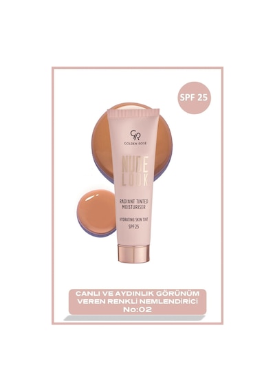 Golden Rose Nude Look Radiant Tinted Moisturiser SPF25 02 32 ML