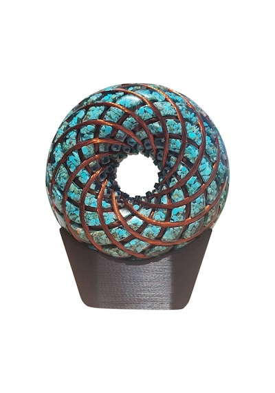 Z Torus Energy Enerji Bobini Rodin Coil Pemf Açık Mavi